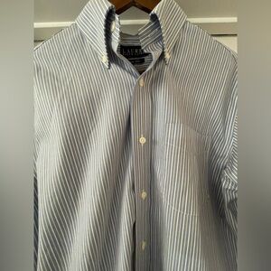 Lauren Ralph Lauren, Long Sleeve Button Down Shirt, 100% Cotton, Size 15 34/35